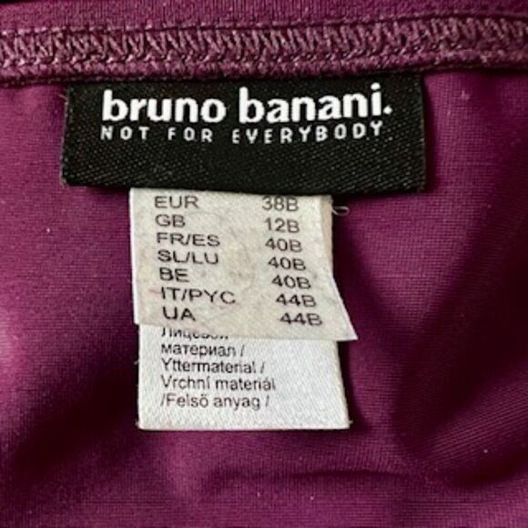 Bruno Banani 2 piece burgandy wine bathing bikini suit with Becca Swim cover - Picture 8 of 10